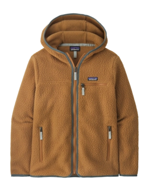 Gilet Patagonia Femme Retro Pile Hoody Nest Brown/Nouveau Green
