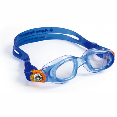 Schwimmbrille Aqua Sphere Moby Klare Transparente Linsen Kids Blau/Orange