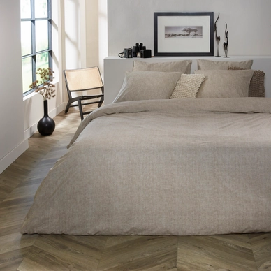 Dekbedovertrek iSeng Linen Taupe Katoen