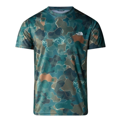 T-Shirt The North Face Men Reaxion AMP Crew Dark Sage Camo Textr Pt