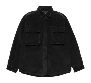 Taikan Men's Black Corduroy Jacket Shirt