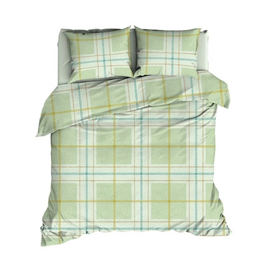 2---TEXTAP-Rubik-katoen-bed-2P-leekgroen-LR