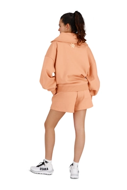 3---13581-Women Half Zip Sweater-Peach-10