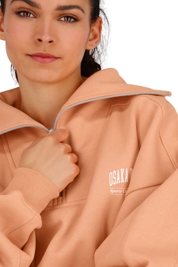 4---13581-Women Half Zip Sweater-Peach-11