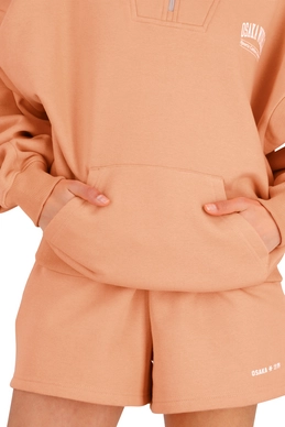 5---13581-Women Half Zip Sweater-Peach-12