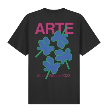 T-Shirt Arte Antwerp Men Tommy Back Flowers Black