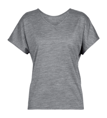 T-shirt Icebreaker Femme Drayden reversible SS Top Gristone Heather