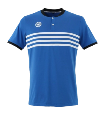 Tennispolo The Indian Maharadja Men Kadiri Striped Button Cobalt