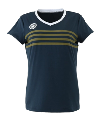 Tennisshirt The Indian Maharadja Women Kadiri Striped V-neck Navy