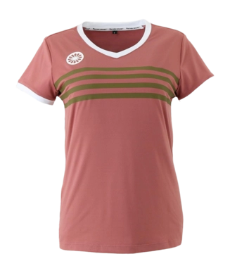 Tennisshirt The Indian Maharadja Women Kadiri Striped V-neck Rose