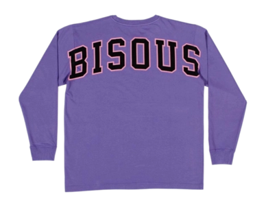 Long Sleeve T-Shirt Bisous Men College Purple