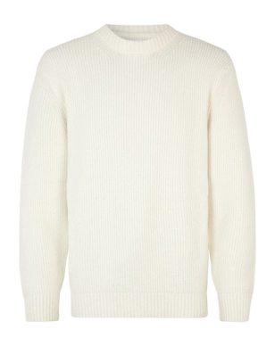 Crew Neck Samsoe Samsoe Men Alts Clear Cream