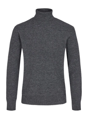 Rollkragenpullover Samsøe Samsøe Isak Herren Dark Grey Mel.