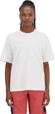 T-Shirt New Balance Athletics Oversized T-Shirt Damen White