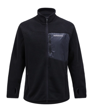 Sweatjacke Peak Performance Pile Zip Jacket Herren Black