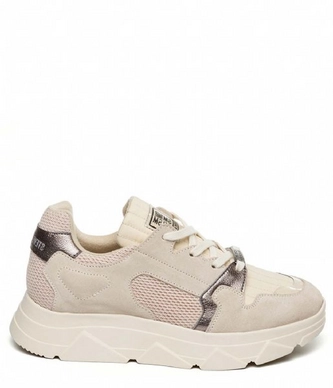 Steve Madden Women Poppy Sneaker Bone Metallic