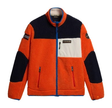 Gilet Napapijri Homme Yupik Full Zip 3 Orange Red