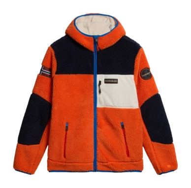 Gilet Napapijri Homme Yupik Full Zip Hoody 3 Orange Red