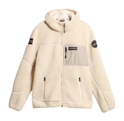 Zip Sweatshirt Napapijri Men Yupik Full Zip Hoody 3 Whitecap
