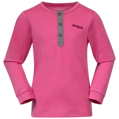 T-Shirt Manches Longues Bergans Enfant Myske Wool Ibis Rose