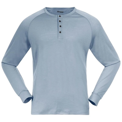 Long Sleeve Shirt Bergans Men Lysebu Wool Henley Husky Blue