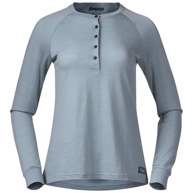 T-Shirt Manches Longues Bergans Femme Lysebu Wool Henley Husky Blue