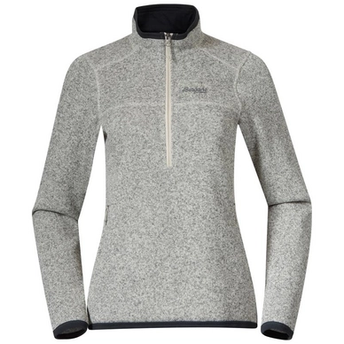 Pullover Bergans Kamphaug Knitted Half Zip Damen Chalk Sand