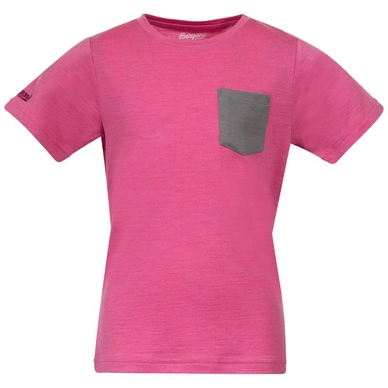 T-Shirt Bergans Kids Myske Wool Ibis Rose
