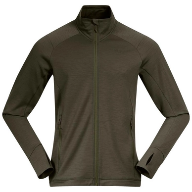 Gilet Bergans Homme Ulstein Wool Dark Green Mud