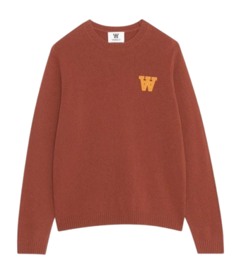 Knitwear Wood Wood Unisex Tay AA Badge Autumn Red