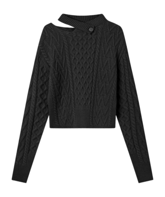 Pullover Wood Wood Tania Aran Damen Dark Grey
