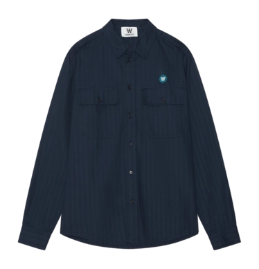 Hemd Wood Wood Carson Herringbone Herren Navy