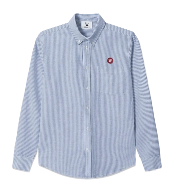 Hemd Wood Wood Ted Unisex Blue Stripe