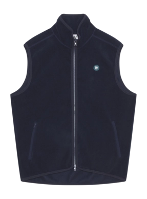 Vest Wood Wood Unisex Dax Patch Zip Gleece Gilet Eternal Blue