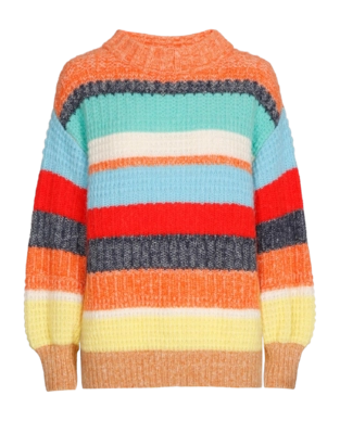 Rundhalspullover Gloria! Gloria! Bowy Damen Multicolor Stripe