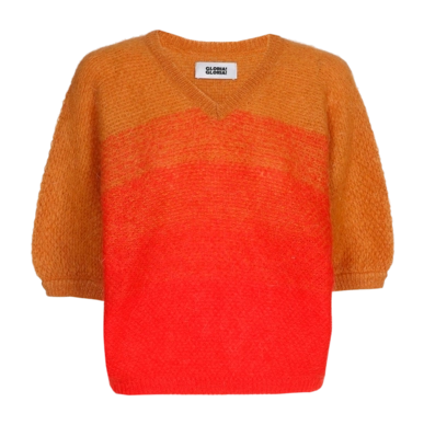 Pullover V-Ausschnitt Gloria! Gloria! Cosy Damen Red Caramel