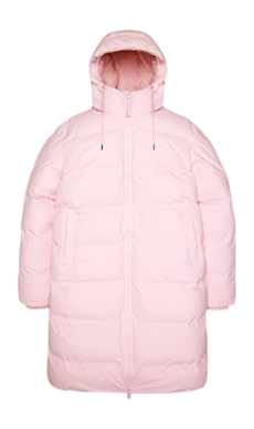 Jas Rains Unisex Alta Long Puffer Jacket W3T4 Candy