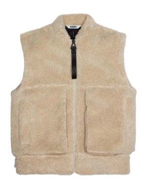 Weste Rains Kofu Fleece Bomber Vest T1 Unisex Sand