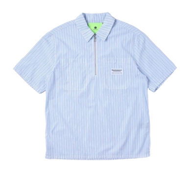 Shirt New Amsterdam Surf Association Men Work Coral Blue White