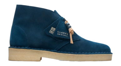 Clarks Originals Women Desert Boot Deep Blue Suede