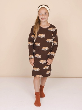 Long Sleeve Dress Snurk Kids Sleeping Deer