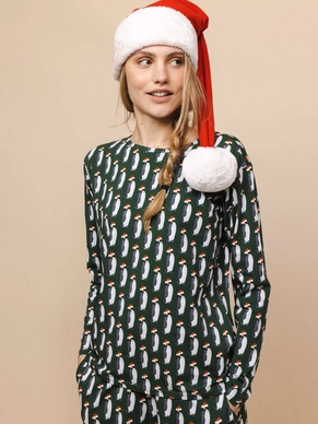 Chemise à Manches Longues Snurk Femme Pingouin Xmas
