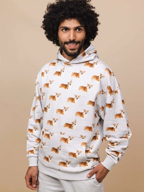 Pull à Capuche Oversized Snurk Unisexe Corgi Time