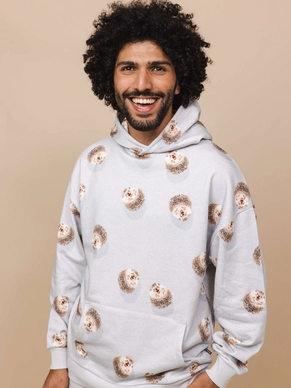 Pull à Capuche Snurk Unisexe Oversized Hedgy Grey