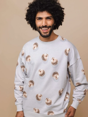 Oversized Sweater Snurk Unisex Hedgy Grey