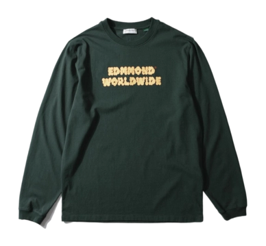 T-Shirt Edmmond Studios Men Puff Ls Plain Dk Green 2023