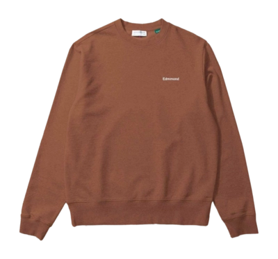 Sweatshirt Edmmond Studios Men Mini Logo Plain Brown 2023