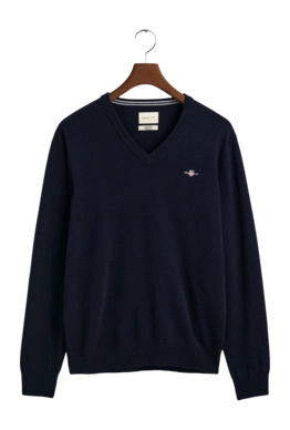 Trui GANT Men Superfine Lambswool V-Neck Marine