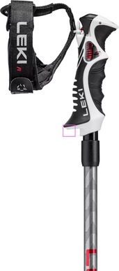 Bâtons de Ski Leki Hot Shot S Eloxal Black Anodized Grey Bright Red