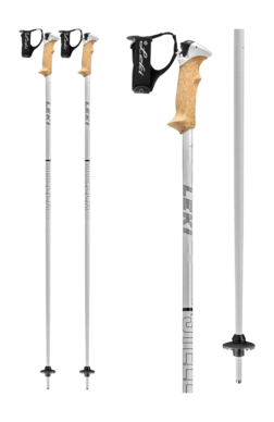 Skistock Leki Stella S White Silver Gold